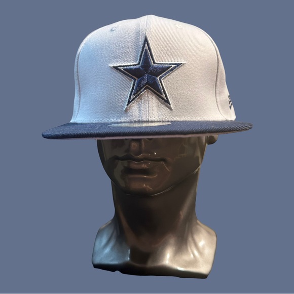 Dallas Cowboys New Era 59Fifty Fitted Cap White & Blue Baseball Hat NFL - Picture 3 of 7